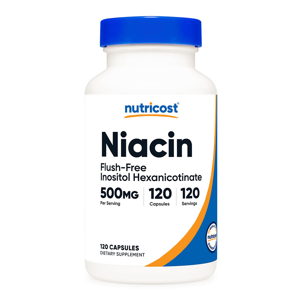 니아신 이노시톨 헥사니코티네이트 플러시 프리 500mg 120캡슐, 1병